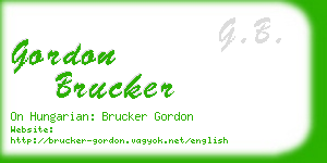 gordon brucker business card